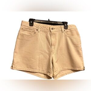 7 for all mankind cream denim jean shorts